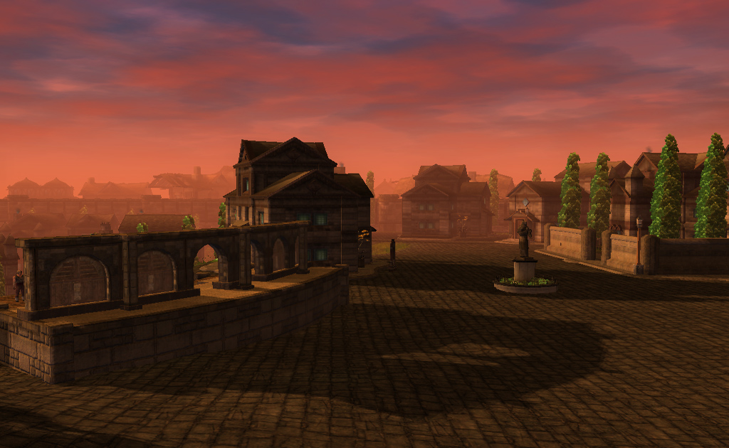 Coucher de soleil sur la ville